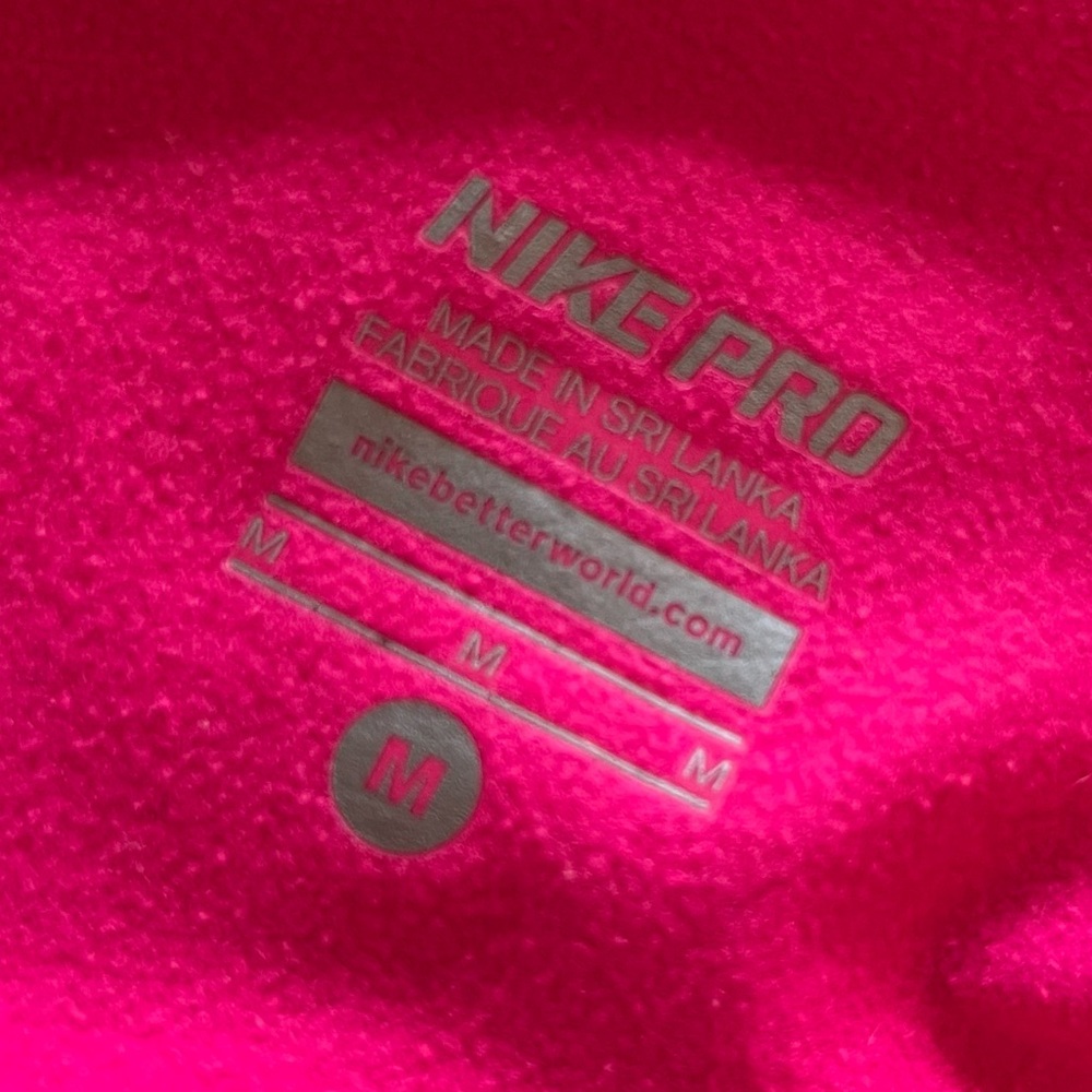 Nike PRO Hyperwarm 1/2 Zip Pullover Top Fuchsia Size Medium - Picture 5 of 13